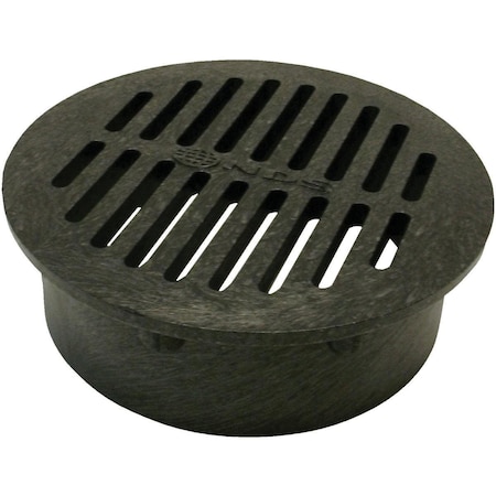 Nds 6 In. Black PVC Round Grate 40